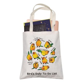 Sun Conure Lover Gift Bird's Daily To-Do List Shopping Bag Parrot Owner Reusable Bag (Bird's Daily)