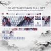 JOMKIZ Ink Painting Keycaps, Red Plum Blossom Landscape Cherry Profile