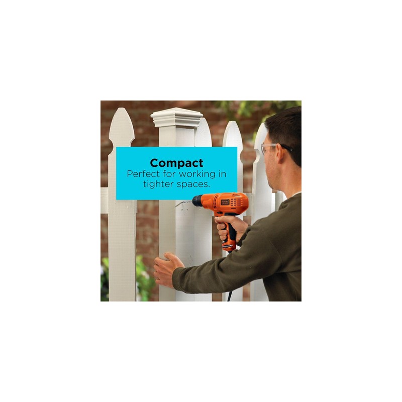 BLACK+DECKER Corded Drill, 5.5-Amp, 3/8-Inch (DR260C)