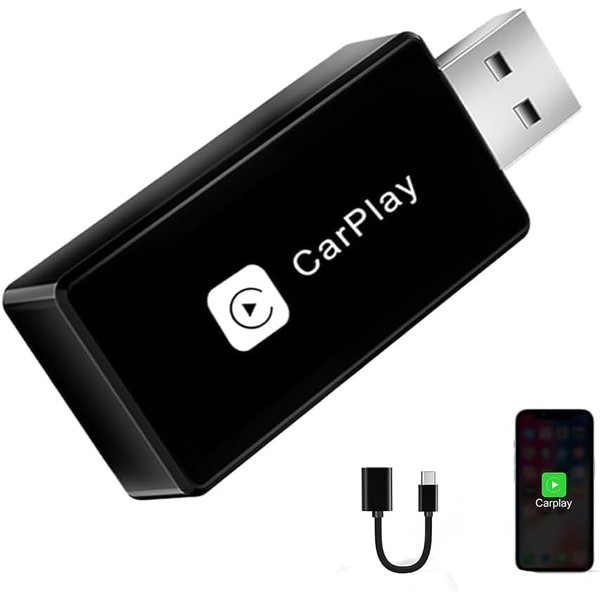ULA-YUAN Wireless CarPlay Adapter, Converts Wired to Carplay Wireless Adapter