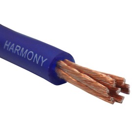 Harmony Audio HA-PW4BLU-5 4 Gauge 4GA Car Stereo Matte Blue Power Cable Amp Wire - 5 FT