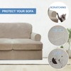 CUCRAF T Cushion Sofa Cover 3 Piece Loveseat Slipcovers, Soft