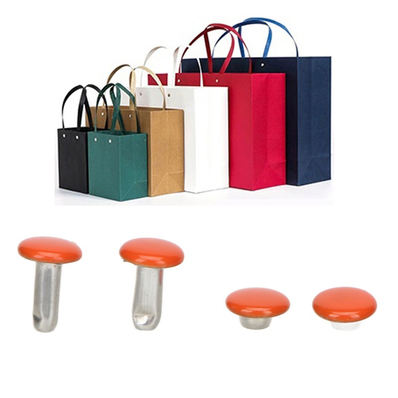 500 Sets Metal Studs Rivets 6x8mm Iron High Hardness Strong