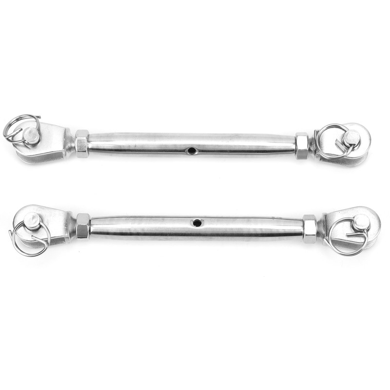 2pcs Jaw and Jaw Turnbuckle Stainless Steel Turnbuckle Rigging Screw