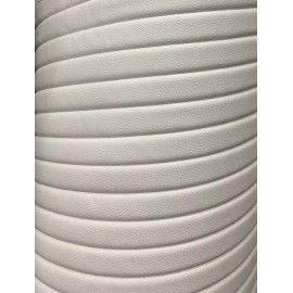 Unbranded Vinyl Upholstery white 2 inch Stripe Quilted fabric 3/8" Foam Backing by yard