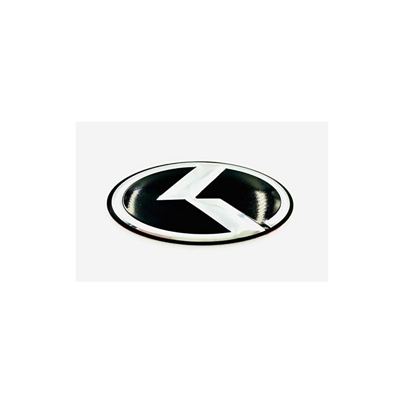 GLOSS BLACK K Steering Wheel Emblem Badge Overlay FOR KIA
