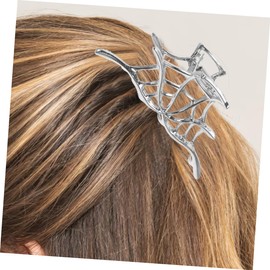 Mikinona Metal Hair Clip Spiderweb Jaw Clip for Women Set of Elegant Party Accessory