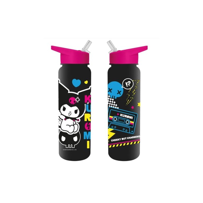 Pyramid International Kuromi Punk Vibes Plastic Drinks Bottle – 24oz/700ml