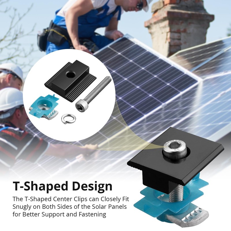 Anbte 10 PCS Solar Panel Mounting Brackets for Unistrut, Aluminium