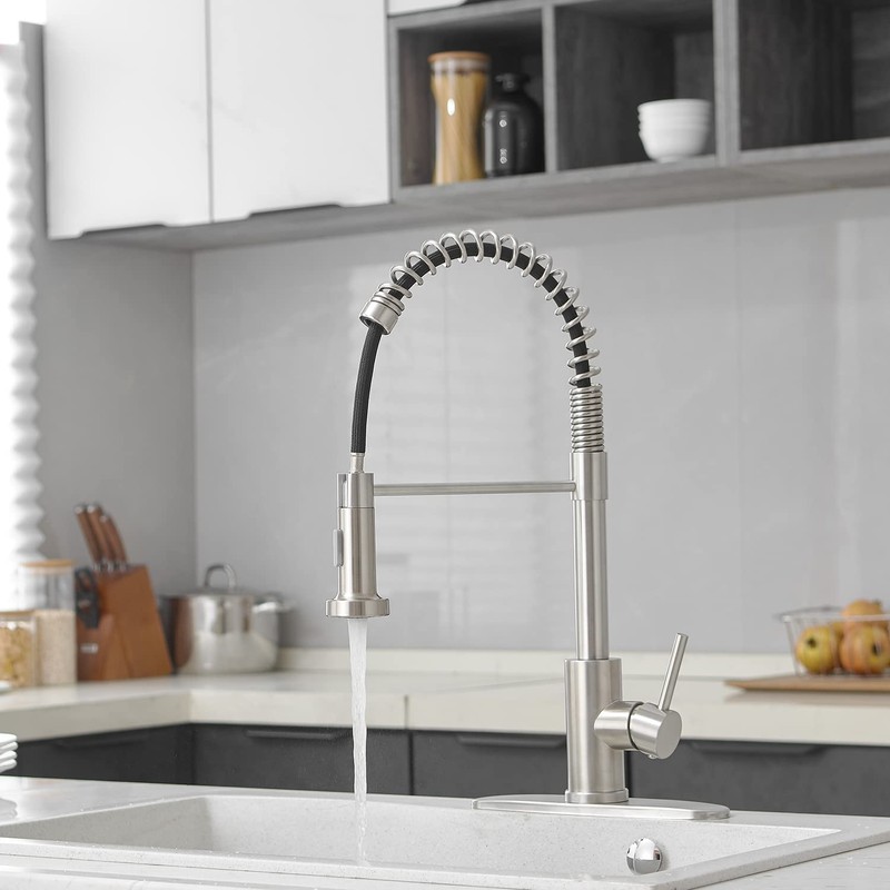 VOTON Kitchen Faucets with Pull Out Sprayer Commercial Spring Sink
