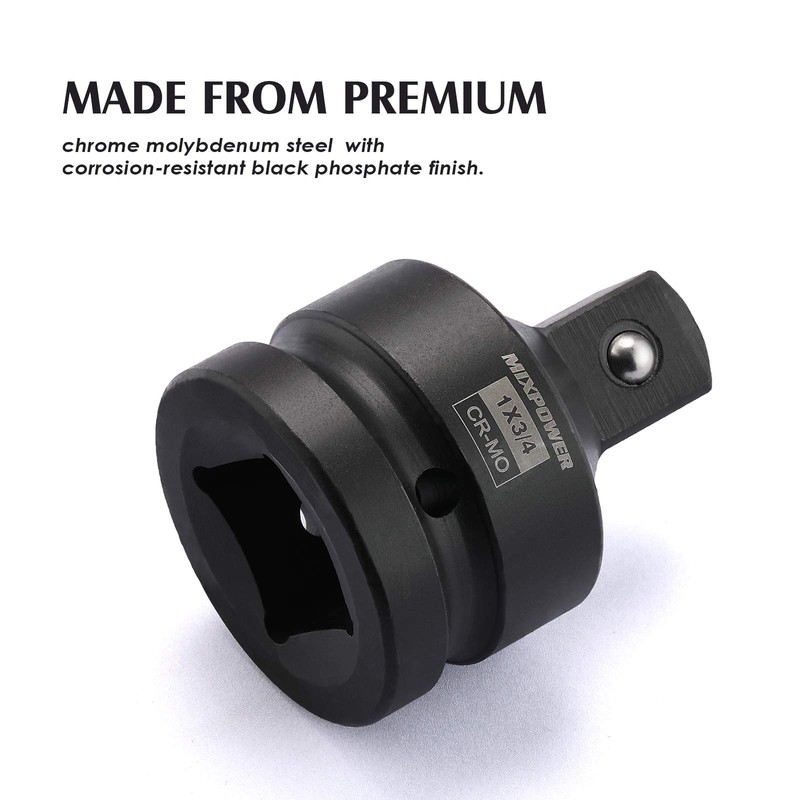 MIXPOWER 1-Inch Drive (F) to 3/4-Inch (M) Impact Socket Adapter