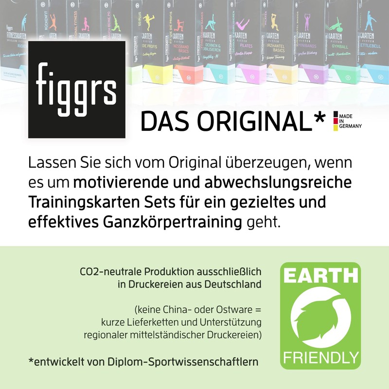 figgrs Functional Fitness Training Cards, 50 Bodyweight Exercises for Powerful