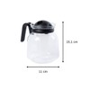 Fackelmann Black and Transparent Glass Coffee Pot 1.5 L