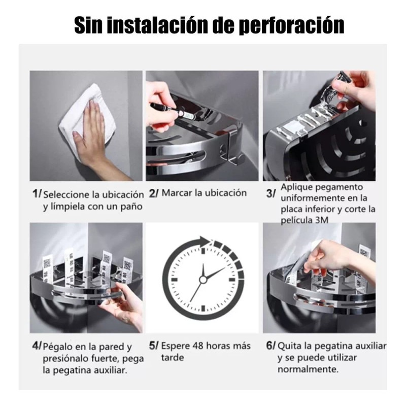 MARZSEFLO 2 Piezas Estante Para Baño Esquinero Regadera Cocina