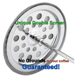 SterlingPro 6 Cup French Coffee Press, Unique Double Screens