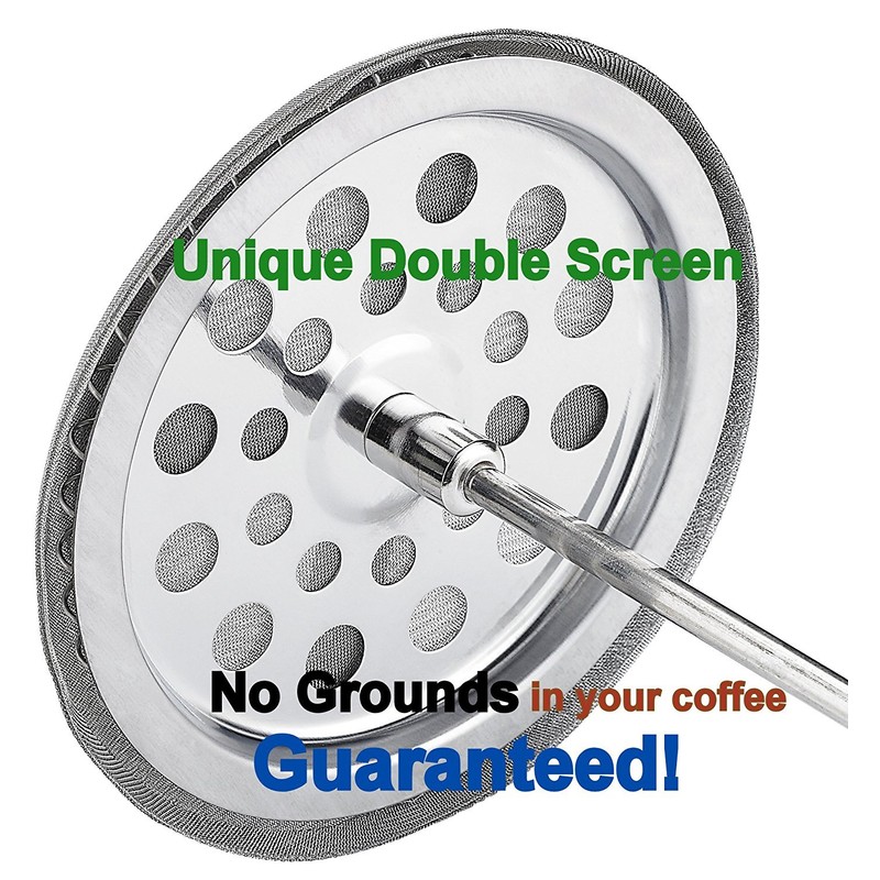 SterlingPro 6 Cup French Coffee Press, Unique Double Screens