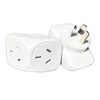 Multi Plug Outlet Extender 2 Pack - Double Outlet Adaptor,