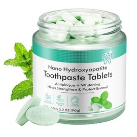 Toothpaste Tablets, Natural Peppermint Chewable Toothpaste Tabs, Fluoride Free, Travel Friendly Fresh Breath Cleansing, 150 Tablets