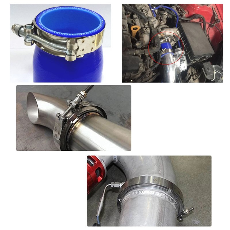 70-78mm 304 Stainless Steel T Bolt Hose Clamp Heavy Duty