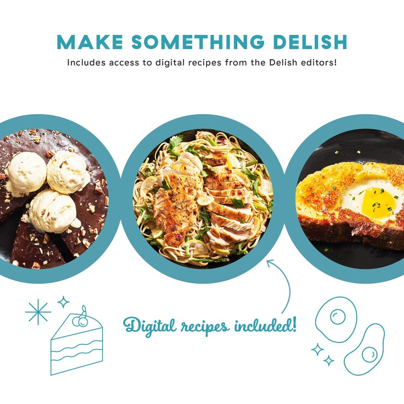 DASH Delish 8" Lightweight Cast Iron Pan for Pancakes, sauces,