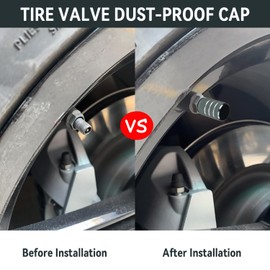 VIHIMAI 4PCS Tire Caps, Aluminum Alloy Valve Stem Cap Decorative Accessory Compatible with Model Y X S 3 (Grey)