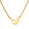 SweYone Gold Heart Necklace for Women | Gold Square Body-Shaped