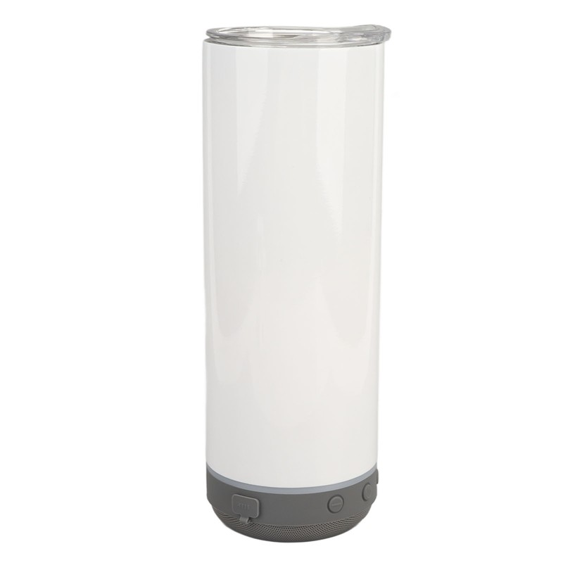 Sublimation Tumblers 20oz Straight Detachable Bluetooth Speaker Tumblers Portable Insulated