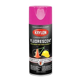 Krylon K03105007 Fluorescent Paint, Cerise, Gloss, 11 ounce
