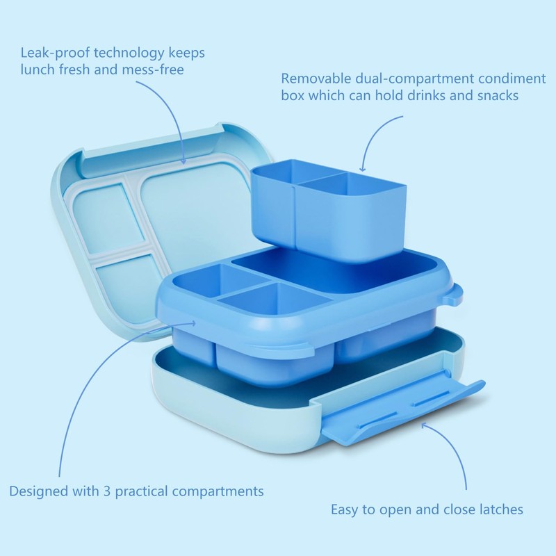 Ulife Mall Bento Lunch Box,1.2L Kids Lunch Boxes with 5