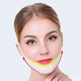 얼굴 페이스 브이 라인 밴드 얼굴살제거 옆광대작아지는법 광대축소 V Line Face Band for Slimming Face and Reducing Cheekbone [White]