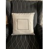 White 17x17 inch Throw pillow Cover - Embossed Grey &