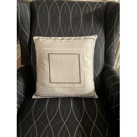 White 17x17 inch Throw pillow Cover - Embossed Grey & White Stripe 2 Pack NEW