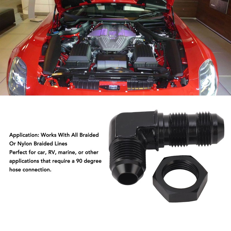 90 Degree 8 AN Flare Bulkhead Adapter Reusable Flare Hose