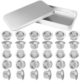 30pcs Pipe Screens Filters 1/2inch Pipe Screens Stainless Steel Metal Screen Filter for Pipes with Box Packed