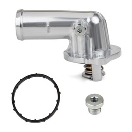 MITZONE Upgrade Aluminum Thermostat Housing Assembly Compatible with Dodge Durango Grand Cherokee 2011-2015 Wrangler JK 2012-2018 Replace 902-852 5184651AG 5184651AH