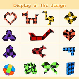 Party Bag Fillers Toys for Kids - 14 Pack( 24 Blocks/Per) Magic Snake Cube Party Favours Fidget Toy, Mini Speed Twist Puzzle Supplies for Kids Adults Gift Birthdays, Parties, School Games