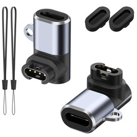 Wanme USB C Charger Adapter for Garmin Watch (Gray+Gray)