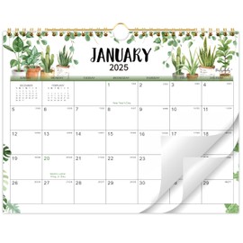 2025 Calendar - 2025 Wall Calendar, Jan. 2025 - Dec. 2025, 11" x 8.5", Wall Calendar 2025 12 month with Twin-Wire Binding + Thick Paper - Plants
