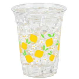 AimFun 50 Pcs Lemon Plastic Cups Summer 12 oz Party Clear Cups