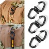 SquEqu 5 Pack Dual Locking Carabiner Clips with Double-Ended Wiregate