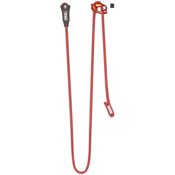 PETZL, Dual Connect Vario, Double Lanyard Fully Adjustable And Belay Device For Climbing And Mountaineering, Red, One Size, Unisex-Adult