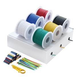 Hook up Wire Kit- HuLuWa 20AWG 0.52mm² Electrical Wire Flexible Wire kit 6 Colors(7 Meters/23Feet Each) for DIY RC Aircraft,RC Vehicle,Model Ships,Lamps,Household Appliances,Meters Ect.