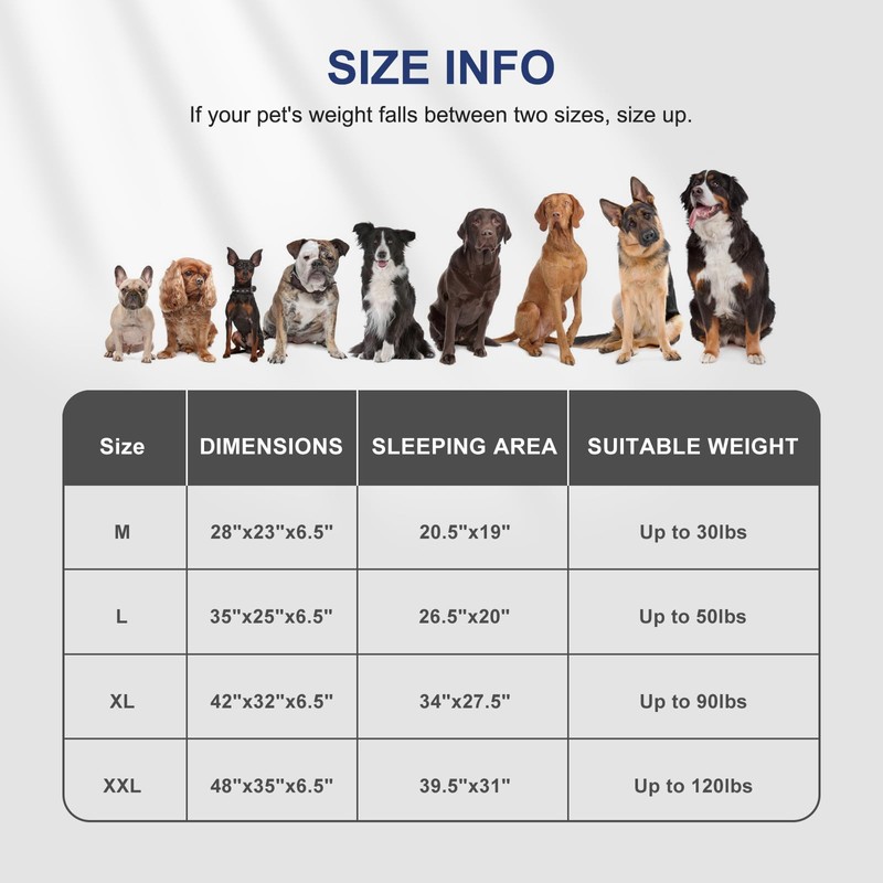 FURTIME Orthopedic Dog Bed for Small Dogs - Washable Dog