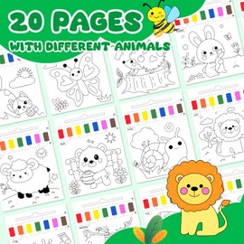 AGGKKY Paint with Water Coloring Books for Kids Toddlers 1-3 Mess Free Watercolor Painting Book Kits Arts and Crafts for Kids 2-4 4-6 Travel Activities Birthday Christmas Stocking Stuffers Toy Gift
