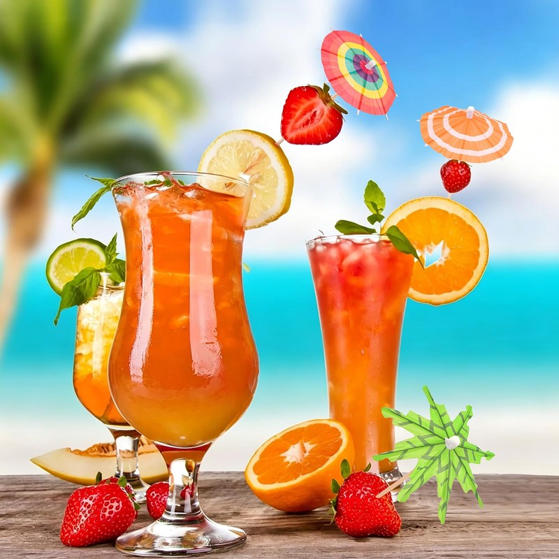 JOFONY Drink Umbrellas,150PCS Cocktail Umbrellas 5 Styles Drink Umbrella Cocktail