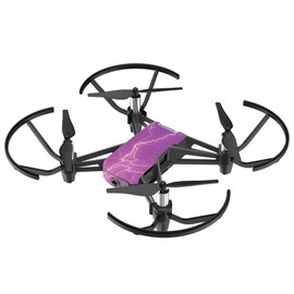 MightySkins Skin Compatible with DJI Ryze Tello Drone - Purple Lightning | Protective, Durable, and Unique Vinyl Decal wrap Cover | Easy to Apply, Remove, and Change Styles | Made in The USA