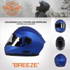 Milwaukee Helmets MPH9818DOT 'Breeze' Blue Advanced Motorcycle Modular Helmet for