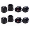 Circuit Performance Tapones de válvula de aluminio negro serie VC5