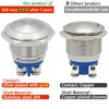 3PCS 16mm Momentary Push Button Switch Waterproof IP67 0.63" Domed