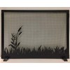Design Specialties Fireplace Screen Pond Design (Textured Black, Small)